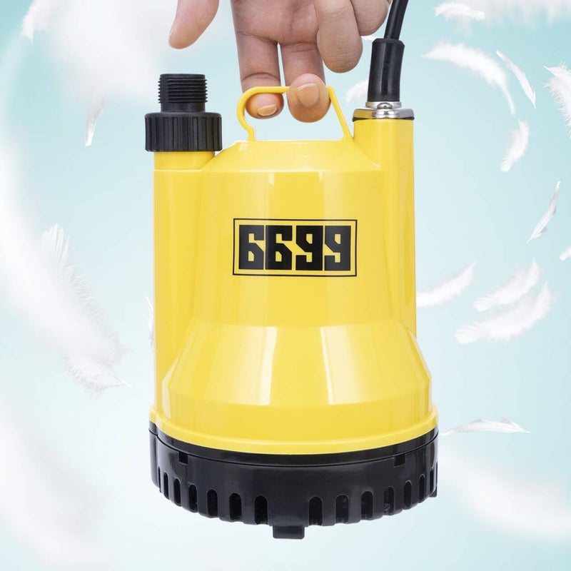 6699 Submersible Water Pump 1/4 HP 1600GPH Thermoplastic Utility Pump Electric Portable Transfer Water Pump with 10-Foot Cord for Pool Tub Garden Pond Draining - Image 1